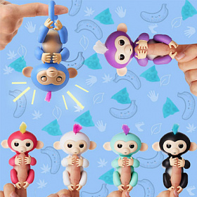 Фото - Интерактивная игрушка ручная обезьянка на палец Fingerling Finger Monkey